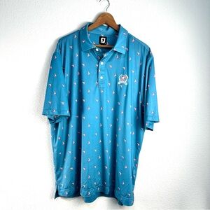 Footjoy Lisle Cocktail Print Golf Polo Sz XL